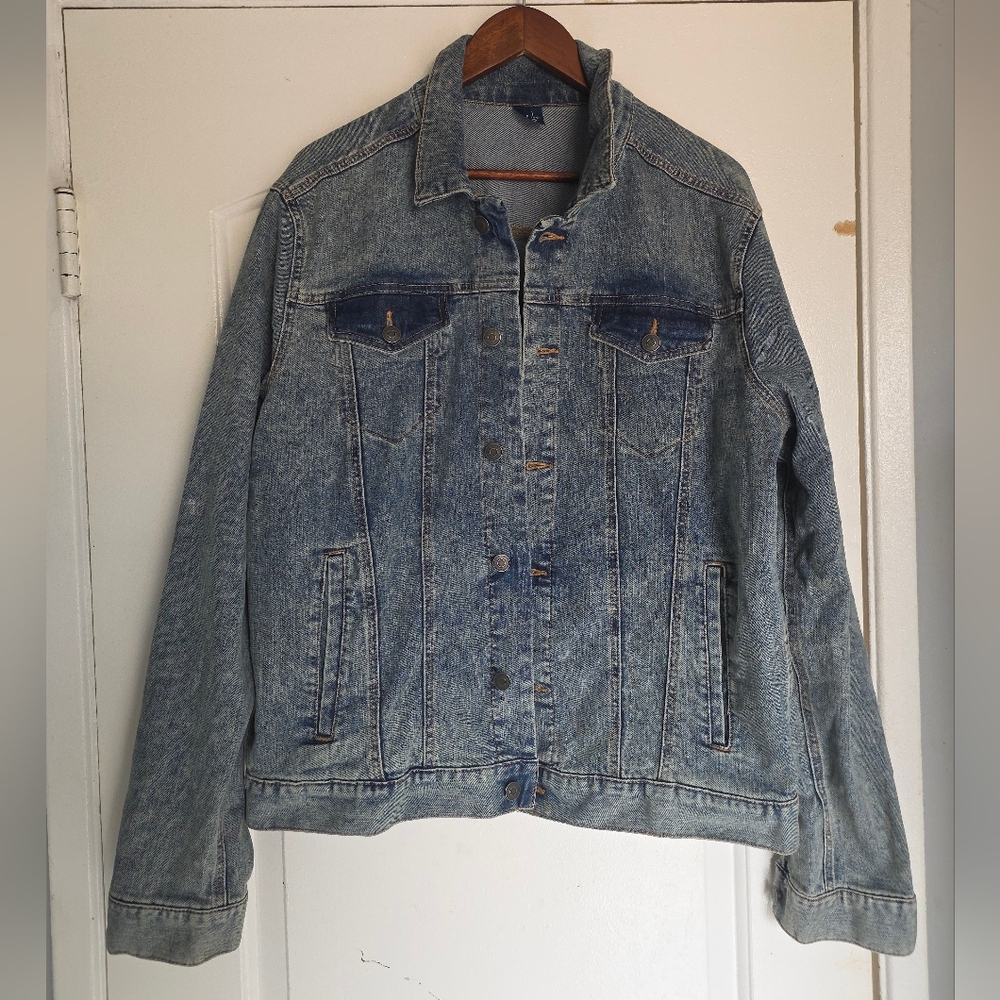 Men's George Denim Flex Jacket Acid Wash Blue